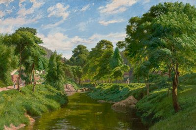 Landschaft von Petropolis Wald mit einem Bach von Joao Batista da Costa